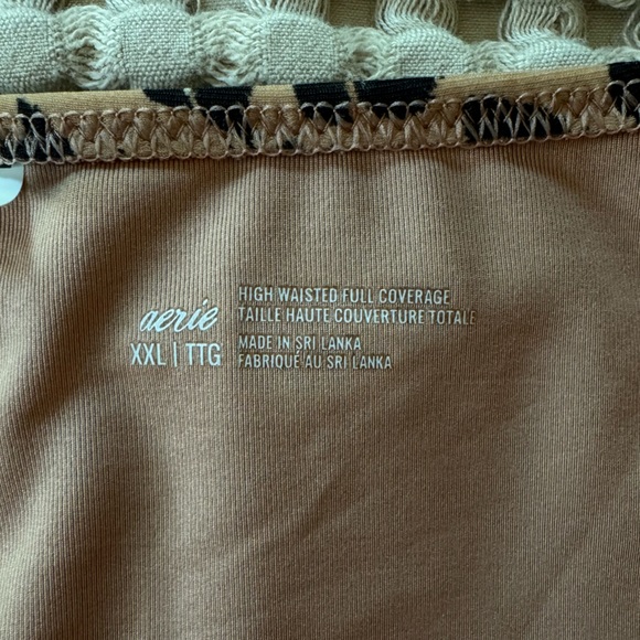 Aerie Leopard Print High Waisted Full Coverage Bikini Bottoms XXL - Picture 4 of 4